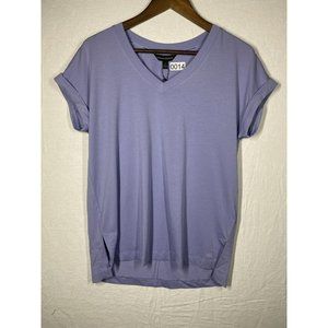 Banana Republic Women's  V Neck Tee Short Sleeve T Shirt Color Purple Size Small